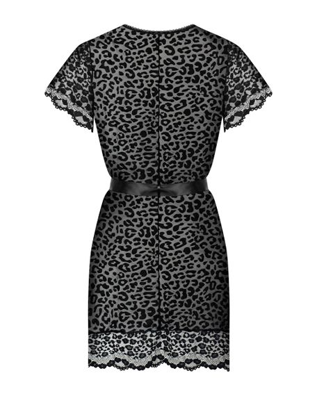 Сексуальний халатик Obsessive Giully peignoir S / M, Черный | Зображення 5