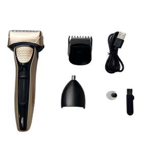 Електробритва Geemy GM-6726 портативна професійна з насадкам Золотий
