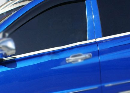 Молдинги на бічні вікна (4 шт, нерж) для SsangYong Action 2006-2024 рр | Зображення 1