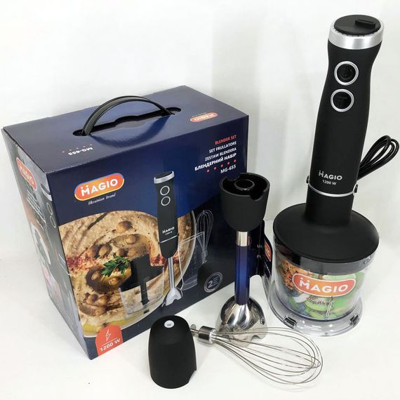 Блендер MAGIO MG-655, портативный блендер для смузи, ручной погружной блендер, QB-136 электрический блендер | Зображення 2