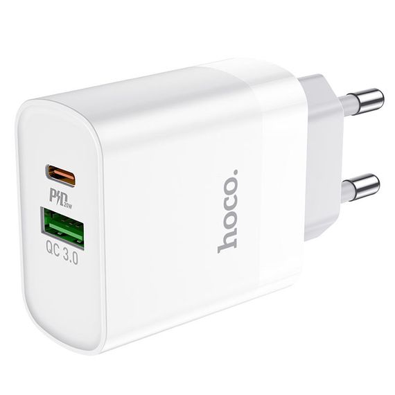 МЗП Hoco C80A Plus Rapido PD20W+QC3.0 (1USB-A/1C) White | Зображення 2