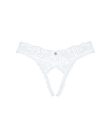 Трусики з розрізом Obsessive Heavenlly otwarte Білі XS/S | Зображення 4