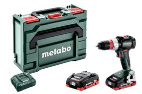 Шуруповерт-дрель Metabo BS 18 LT BL Q, аккумуляторный, LiHD, 2*18В, 4Ач, 0-600/0-2100 об/мин, патрон 1.5-13мм, 34/75 Нм, бесщёточный, metaBOX 145, 1.8кг (602334800)