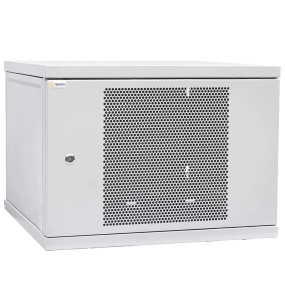 IPCOM 12U 600x600 Шафа телекомунікаційна двері перфорація (сіра) - Серверні шафи