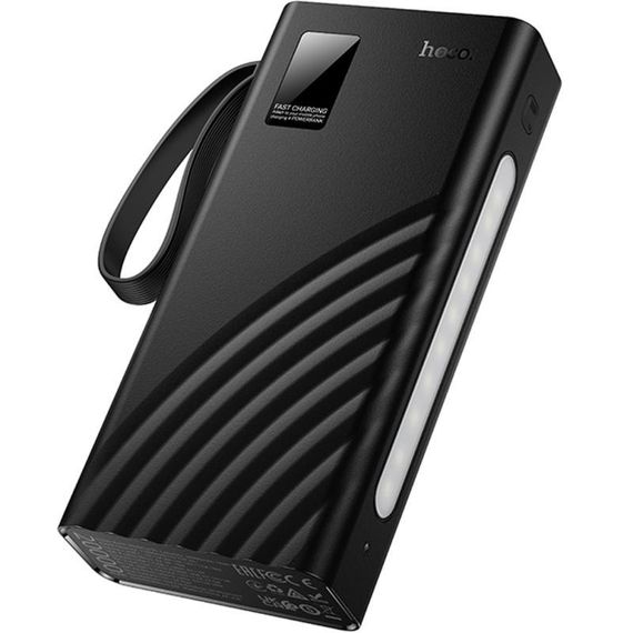 Портативное ЗУ Power Bank Hoco J155 Shine 22.5W+PD20W with 4 cables 20000 mAh Black | Зображення 4