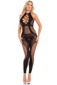 Комбінезон Pink Lipstick On Rails S/M, чорний Sex Aura