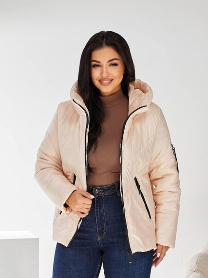 Жіноча демісезонна куртка, арт. 1008, молоко | Зображення 7