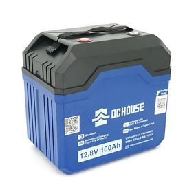 Аккумуляторная батарея DC HOUSE LiFePO4 12, 8V 100Ah, (50/100A), 0°C до 55°C, гвинт M8, Type-C DC Ports, 260х168х209 мм. 10.8 кг