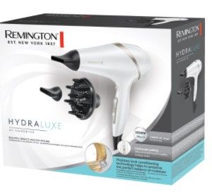 Фен Remington AC8901 HYDRAluxe, 2300 Вт, АС-мотор, 3 темп.\2 скорости, ионизация, 130 км\час, белый (AC8901) | Зображення 2