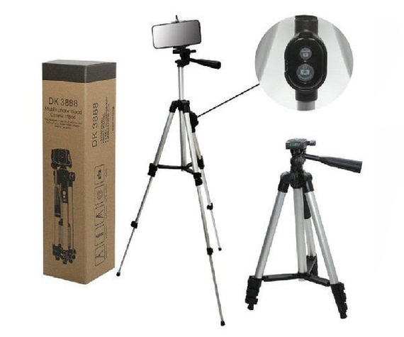Штатив-трипод универсальный tripod 3388-BT регулируемый по высоте, с bluetooth-пультом  (4418_5841) | Зображення 3