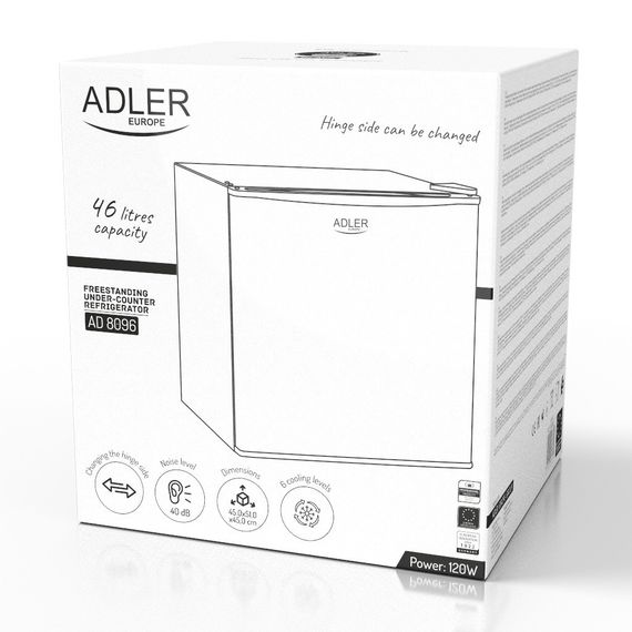 Мини холодильник Adler AD 8096 черный 45 л под столешницу компактный | Зображення 9