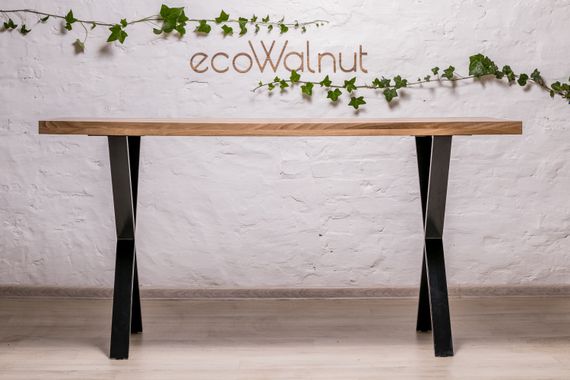 Офісний стіл EcoWalnut із прямокутними краями M (горіх) | Зображення 1
