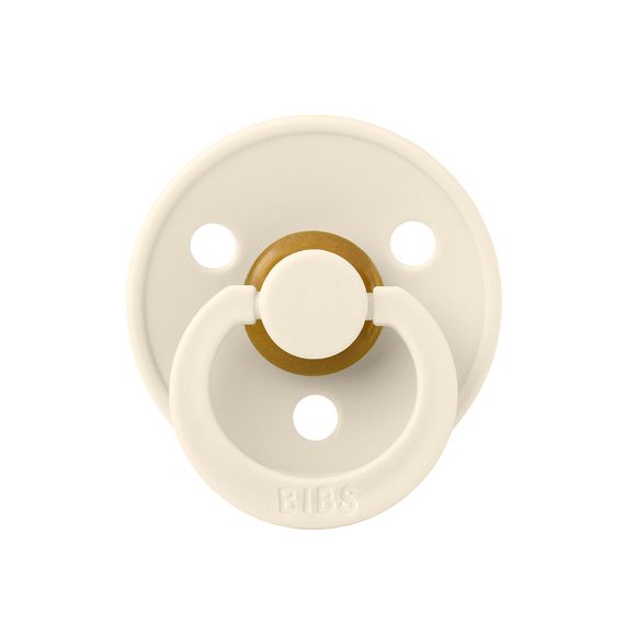 Соска пустушка BIBS Colour round 0-6 міс. Anatomical (анатомічна) Ivory | Зображення 1