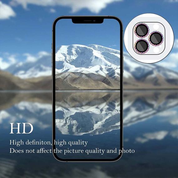 Захисне скло Metal Shine на камеру (в упак.) для Apple iPhone 13 Pro / 13 Pro Max | Зображення 3