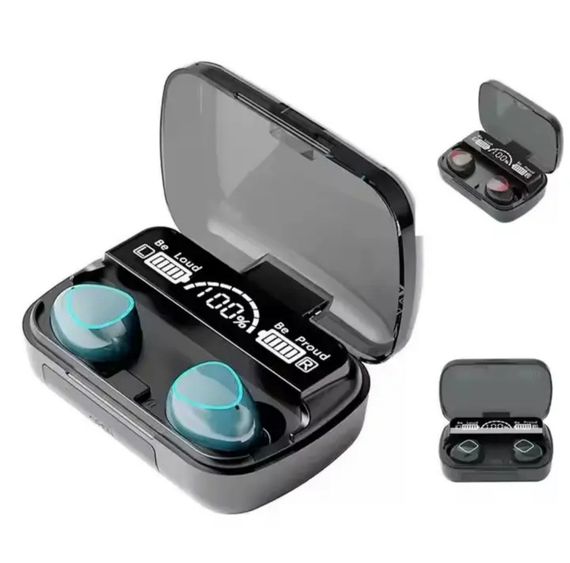 Беспроводные наушники M10 TWS bluetooth 5.1 black OPM с павербанком | Зображення 1