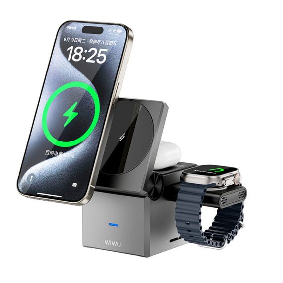 БЗП WIWU Wi-W030 Planeta Trio 3 in 1 Cableless charger | Зображення 1