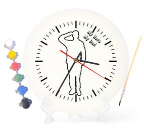 Дитячий набір для творчості годинник розмальовка Мій батько - Мій герой 30 см (Г0158)