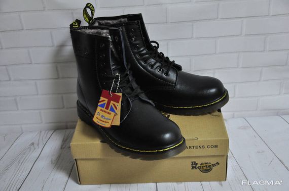 Ботинки с мехом Dr.Martens 1460 (Black) Размер 41 42 43 44 45 | Зображення 2
