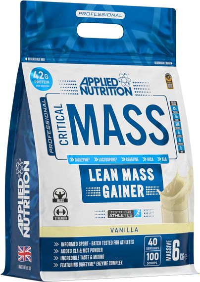Гейнер Applied Nutrition CRITICAL MASS 6KG (VANILLA)