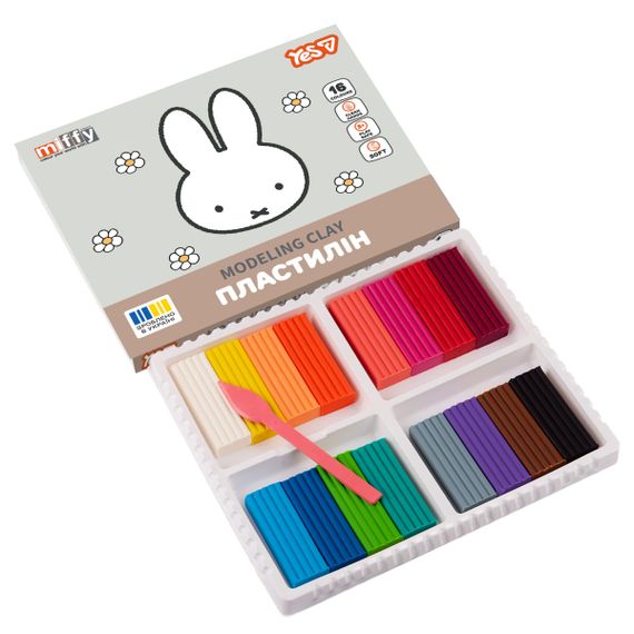 Пластилін YES Miffy 540720 16 кольорів | Зображення 1