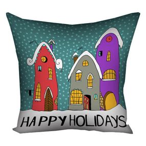 Подушка габардинова з принтом Happy holidays 40x40 (4P_17NG040)
