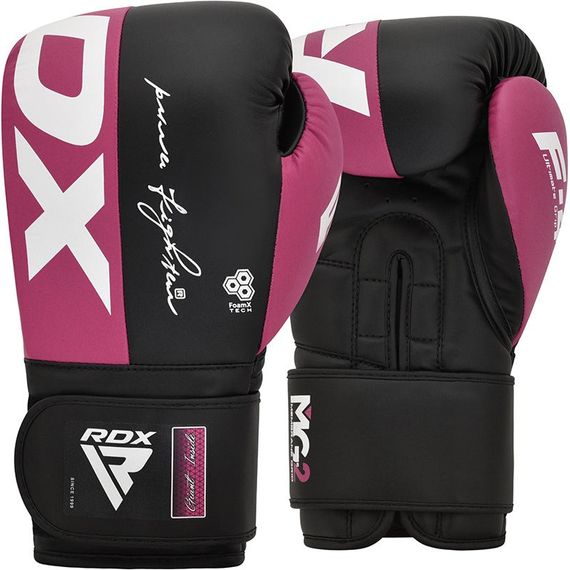 Боксерські рукавиці RDX REX F4 PINK/BLACK-8 унцій (капа в комплекті) | Зображення 1