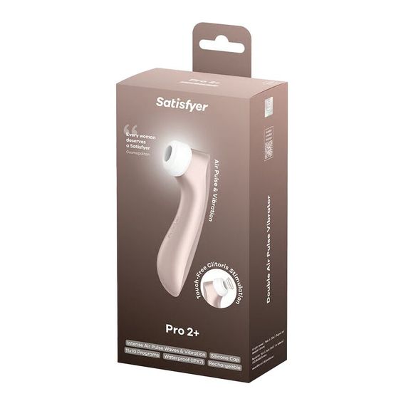 Вакуумный клиторальный стимулятор Satisfyer Pro 2+ Vibration с вибрацией | Зображення 8
