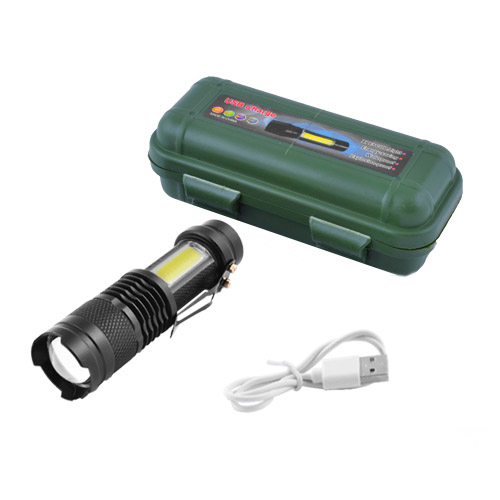 Фонарь Small Sun 525 со светодиодом XPE + COB, АКБ, zoom, зажим | Зображення 1