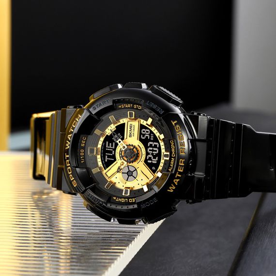 Чоловічий годинник Skmei 1834 Black-Gold | Зображення 3