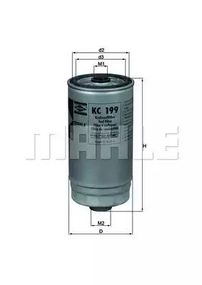 Фільтр паливний MAHLE/KNECHT Hyundai, MAHLE/KNECHT (KC199)
