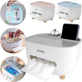 Контейнер для салфеток і скритий держатель для телефона XPRO Tissue box білий(43750-_259)