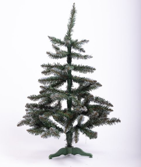 Ялинка штучна сосна 130 см зелена з білими кінчиками | Зображення 7