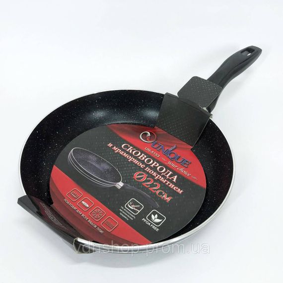 Новая алюминиевая сковорода UNIQUE UN-5153 22 см, Сковорода универсальная для дома ZK-34 | Зображення 4