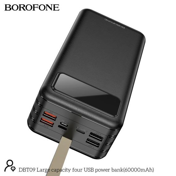 Портативна Батарея Power Bank Borofone DBT09 60000 mAh Powerbank Повербанк Портативний зарядний пристрій | Зображення 5