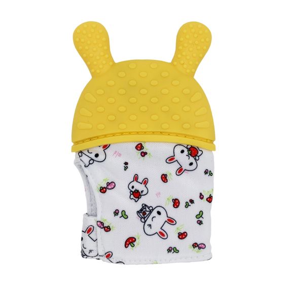 Прорезыватель-перчатка "Зайка" MGZ-0404(Yellow) на липучке | Зображення 1