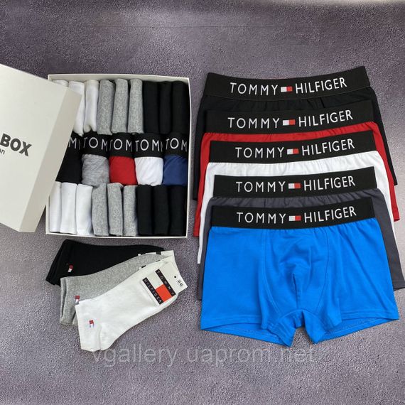 Комплект чоловічих трусов в коробці Tommy Hilfiger в коробці - ціна поштучно | Зображення 8