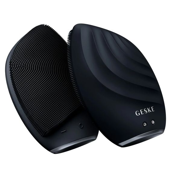 Електронна ультразвукова щітка для обличчя GESKE Sonic Facial Brush 5в1 gray, Чорний | Зображення 5
