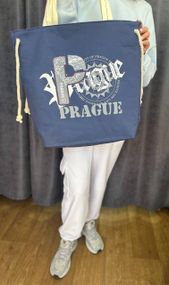 Женская большая пляжная сумка одно отделение AV1095 размер 46/40, цвет синий