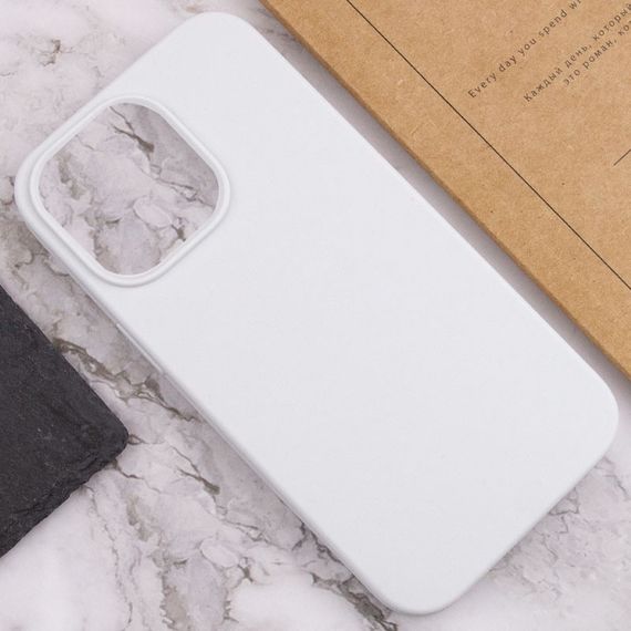 Чехол Silicone Case Full Protective (AA) NO LOGO для Apple iPhone 15 Pro (6.1") Белый / White | Зображення 4