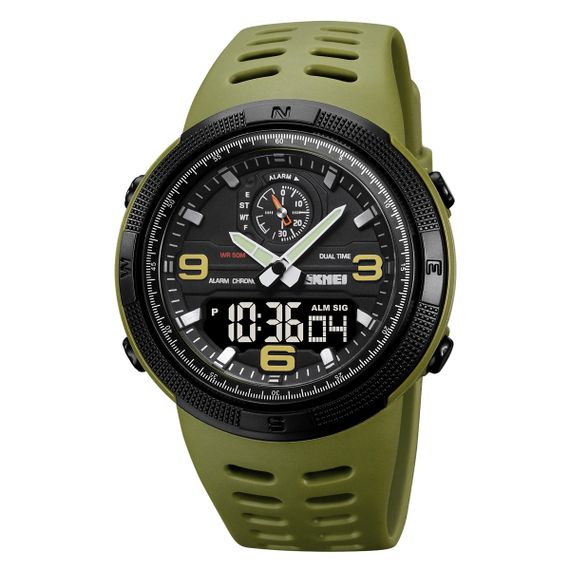 Годинник S2kmei 1655AGBK Army Green-Black