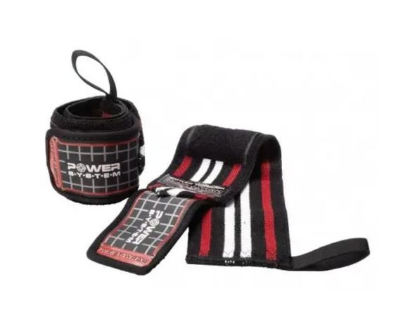 Бинти для зап'ясть (кистьові бинти) Power System PS-3500 Wrist Wraps Red/Black (пара) (PS-3500_Red-Black) | Зображення 2