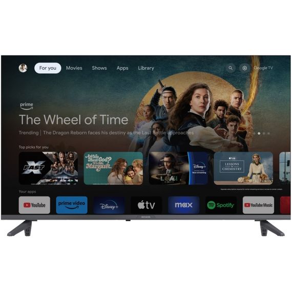 TV 43 AIWA 43GO70804UHD 4K UHD/DLED/T2/ Google TV/2 x 10W/Dolby Digital/HDMI/Wi-Fi/VESA 200x100/Blac