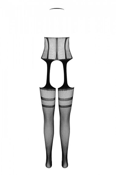 Сітчастий тілесний бодістокінг з коротким топом та підв'язками Casmir CA008 Sex Aura | Зображення 6