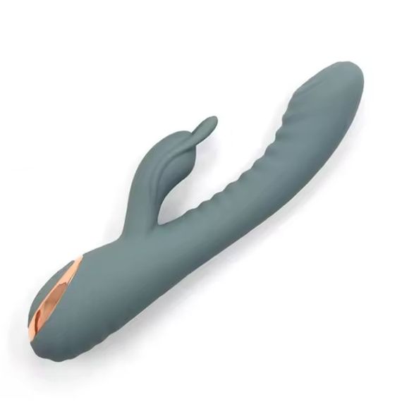 Вибратор с рифмингом для точки G и клиторальным отростком Sweet Em Velvet Lure. зеленый sexstyle | Зображення 2