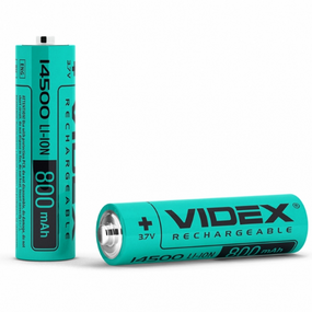 Акумулятор 14500 Li-lon 3,7V 800mAh без захисту (бл-1шт) Videx