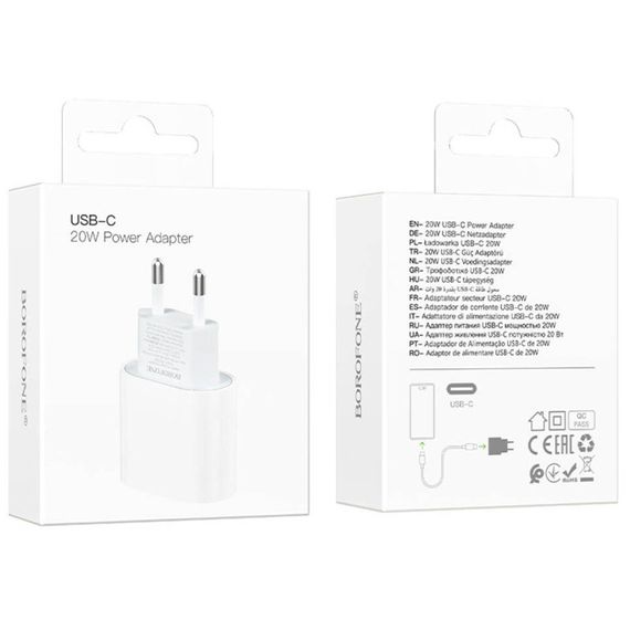 МЗП Borofone BA100A Original PD20W (1USB-C) White | Зображення 1