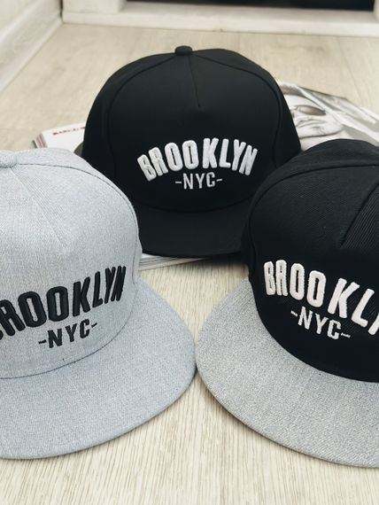Кепка снепбек (Snapback)  Brooklyn NY Чорний з білим 56-61р (9068) | Зображення 2
