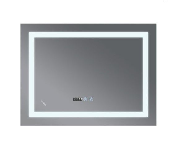 Дзеркало Mixxus WARM MR02-100x80 з LED Touch, Anti-fog, димером, регулюванням яскравості, годинником (MI6935) | Зображення 4