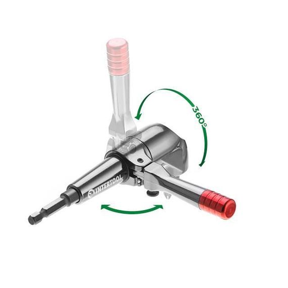 Насадка кутова для дриля та шурупокрута 57 Nm INTERTOOL VT-01161 | Зображення 3