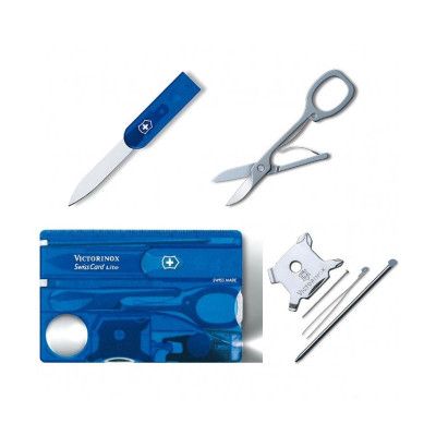 Нож Victorinox SwissCard Lite Transparent Blue (0.7322.T2) - Топ Продаж! | Зображення 2